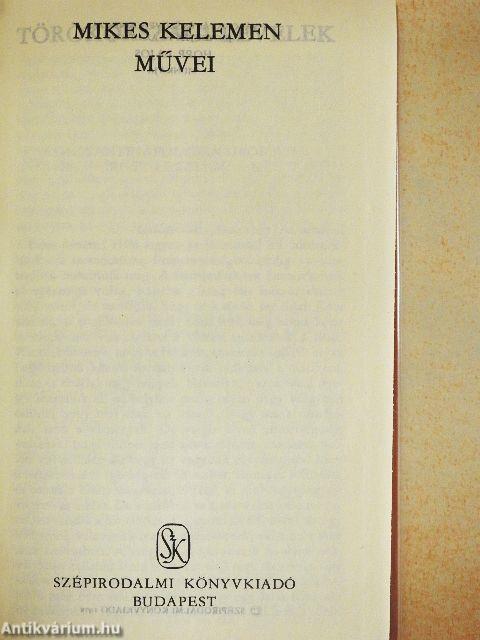 Mikes Kelemen művei