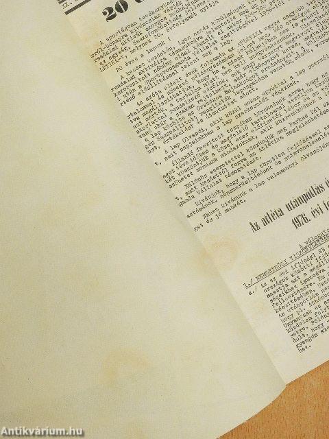 Atlétika 1976. január-december