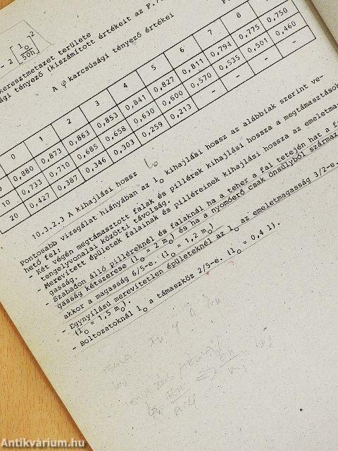 Segédletek a mechanika és tartószerkezetek c. tárgyhoz 