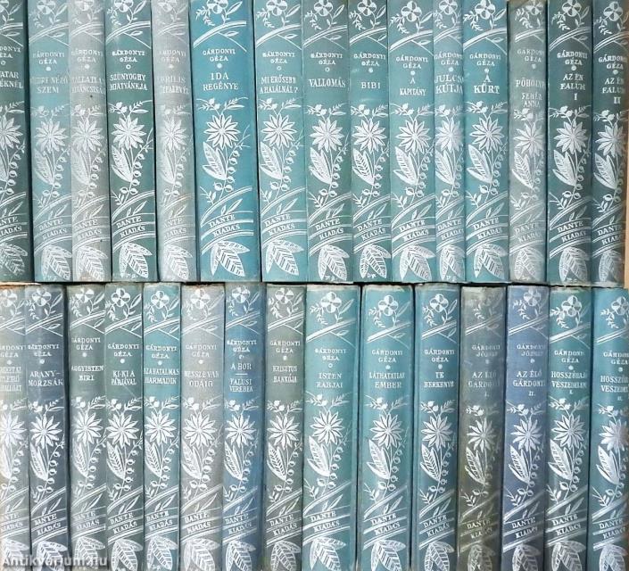 "30 kötet a Gárdonyi Géza munkái sorozatból (nem teljes sorozat)"