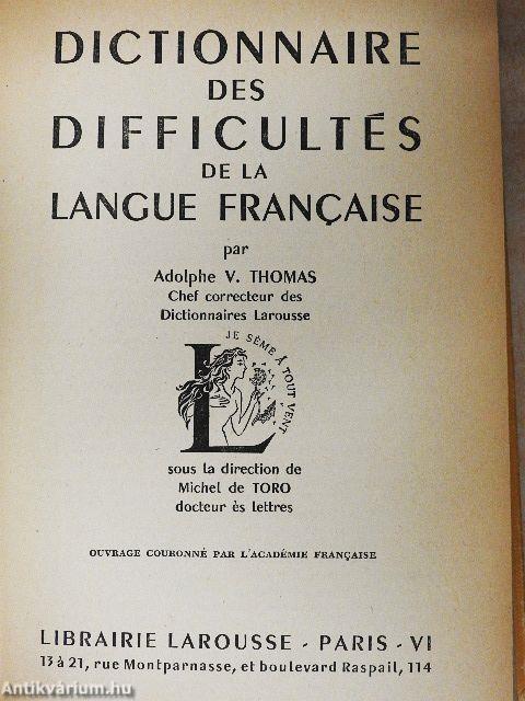 Dictionnaire des difficultés de la langue francaise