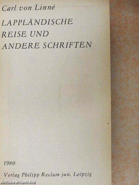 Lappländische Reise und andere Schriften