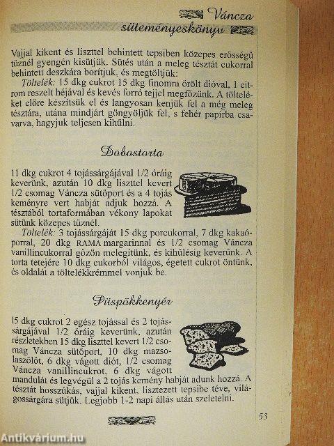 Váncza süteményeskönyv