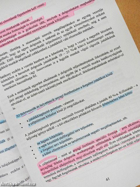 A vendéglátó üzleti tevékenység szervezése és gazdálkodása II.