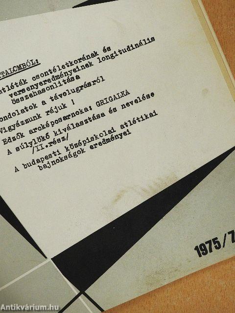 Atlétika 1975. január-december
