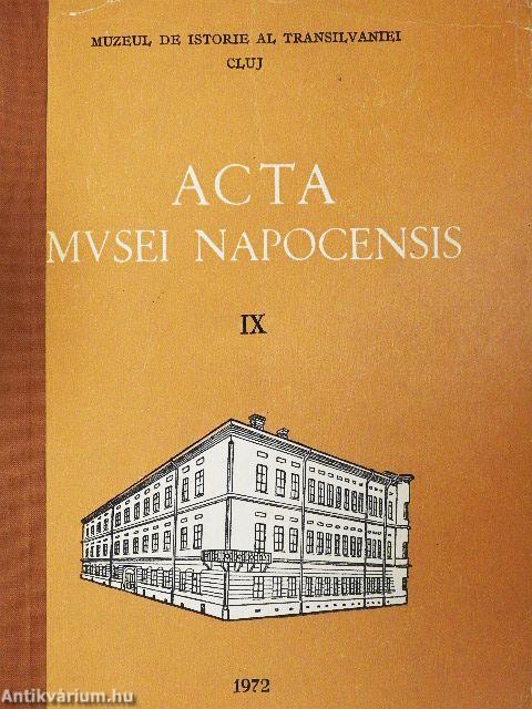 Acta Musei Napocensis IX