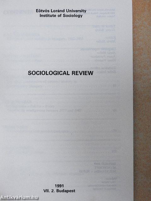 Szociológiai figyelő 1991/2.