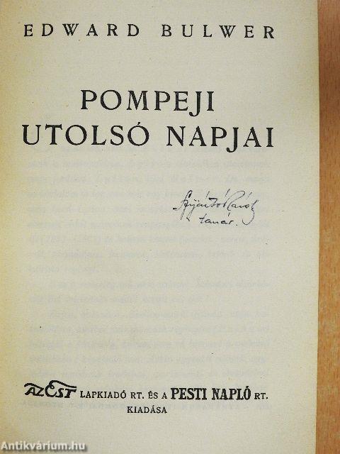 Pompeji utolsó napjai