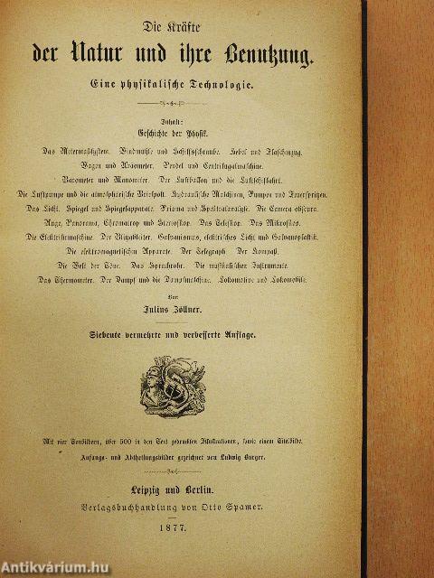 Die Kräfte der Natur und ihre Benutzung (gótbetűs)