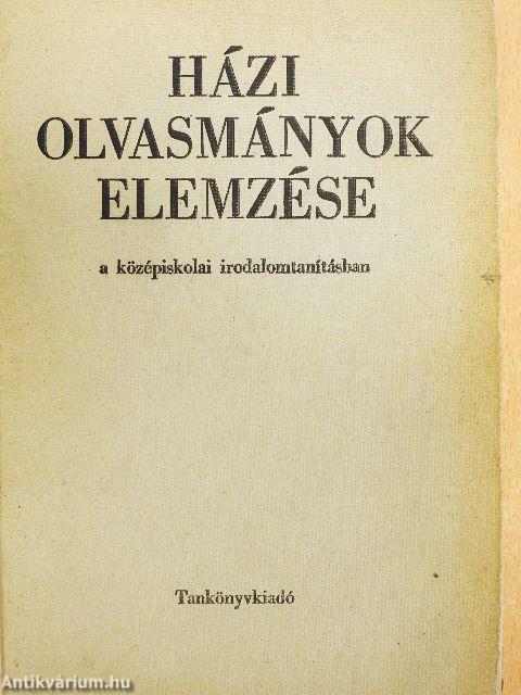 Házi olvasmányok elemzése