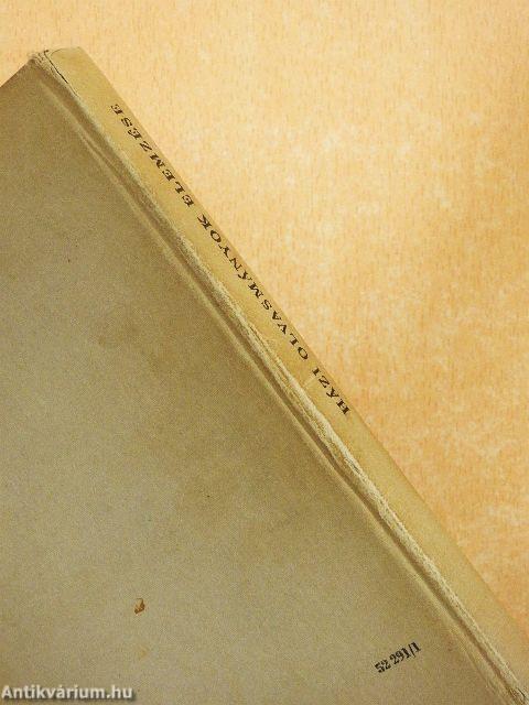 Házi olvasmányok elemzése