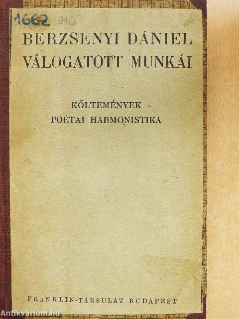 Berzsenyi Dániel válogatott munkái