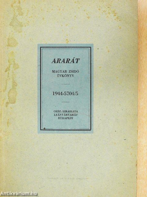 Ararát - Magyar zsidó évkönyv az 1944. évre