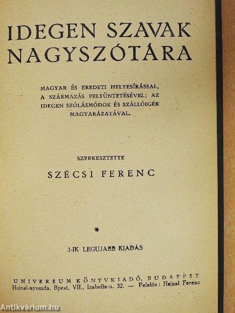 Idegen szavak nagyszótára