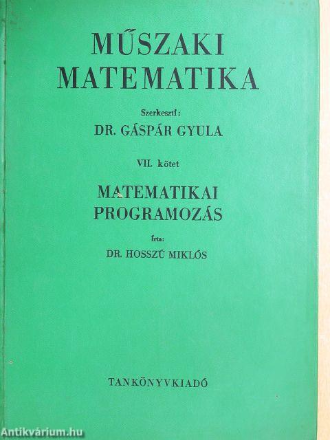Műszaki matematika VII.