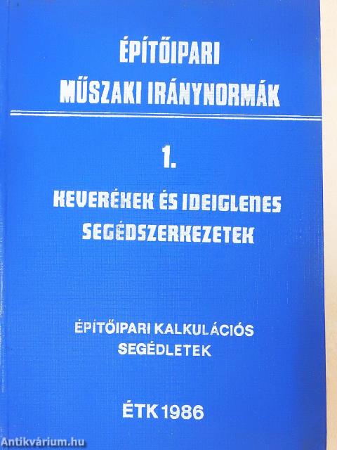 Építőipari műszaki iránynormák 1-8.