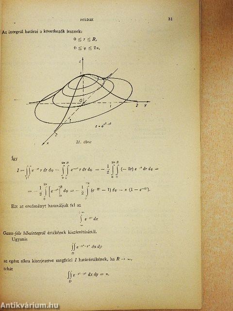 Műszaki matematikai gyakorlatok A. VII.