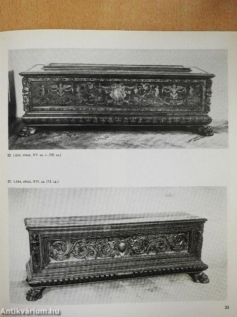 Európai bútorok a XV-XVII. században