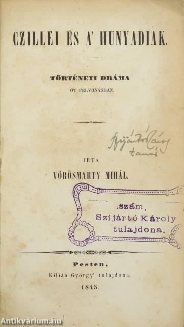 Czillei és a' Hunyadiak