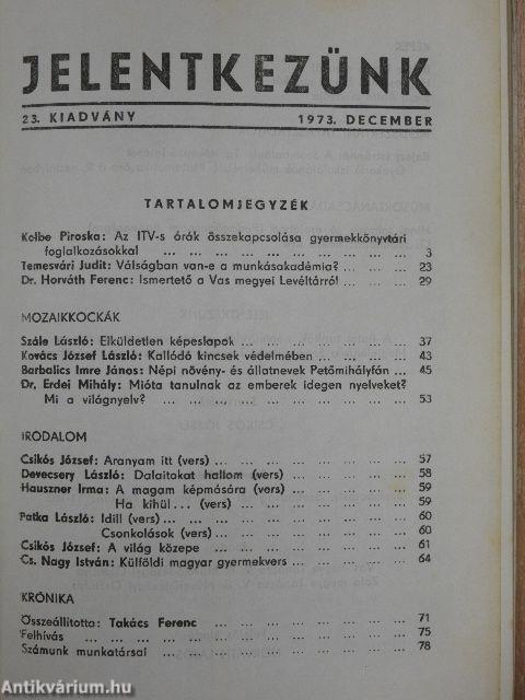 Jelentkezünk 1973. december