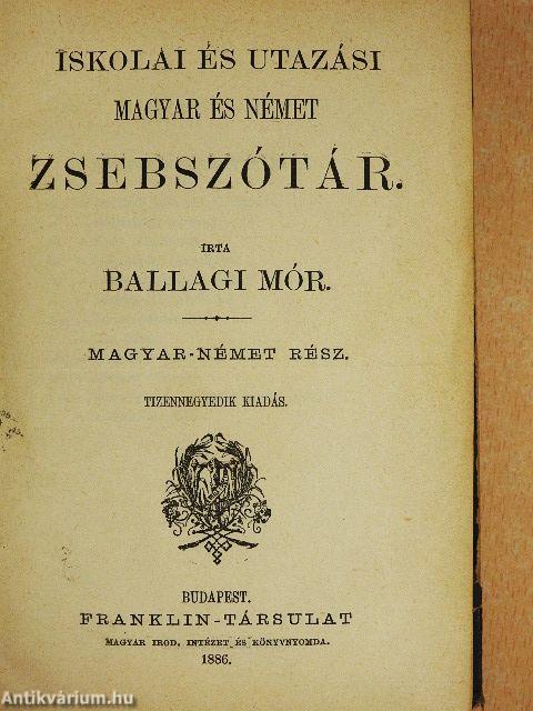 Iskolai és utazási magyar és német zsebszótár