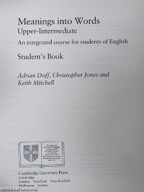 Meanings into Words - Upper-Intermediate - Student's Book