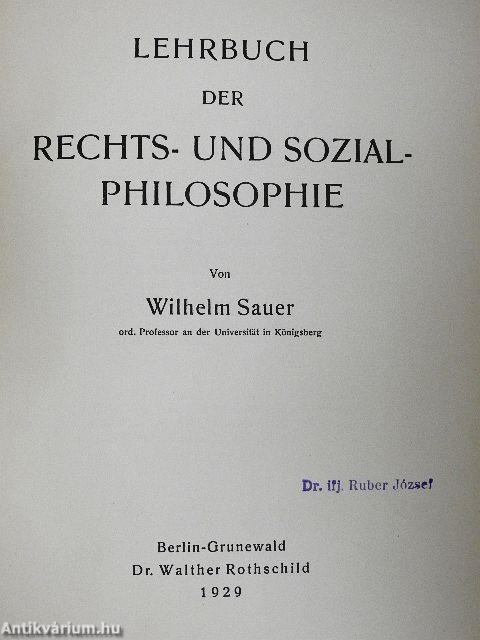 Lehrbuch der Rechts- und Sozialphilosophie