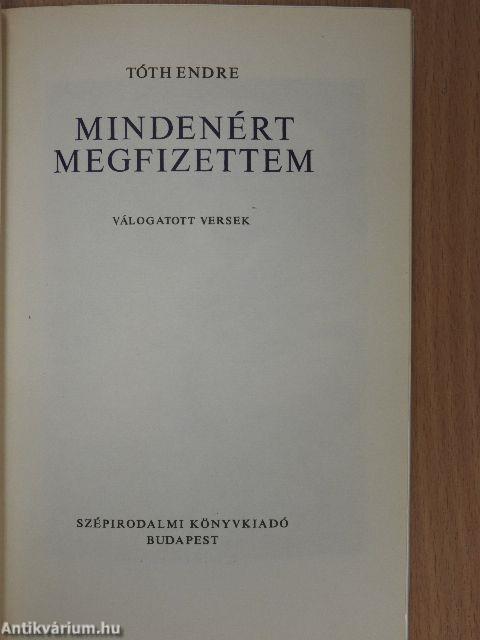 Mindenért megfizettem