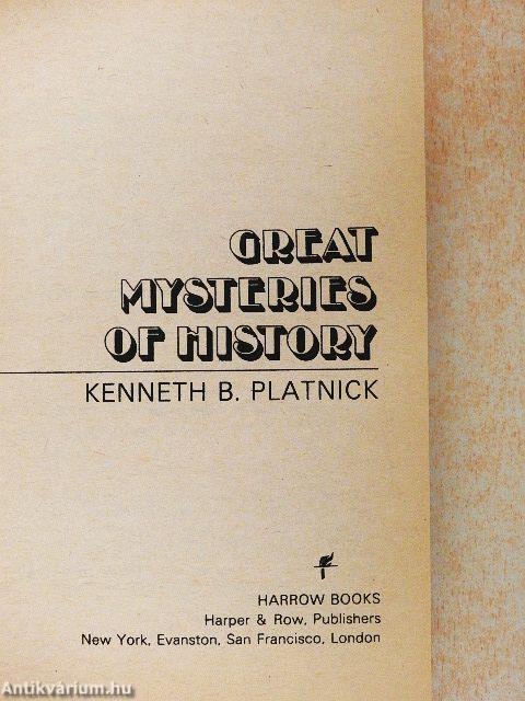 Great Mysteries of History