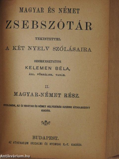Magyar és német zsebszótár I-II.