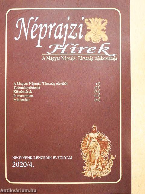 Néprajzi Hírek 2020/4.