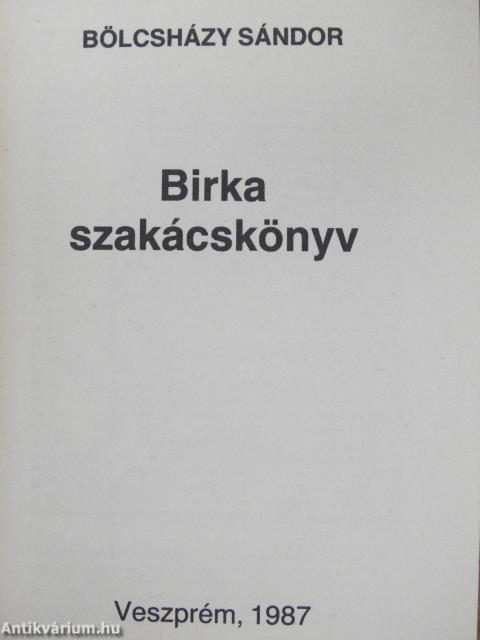 Birkaszakácskönyv (minikönyv)