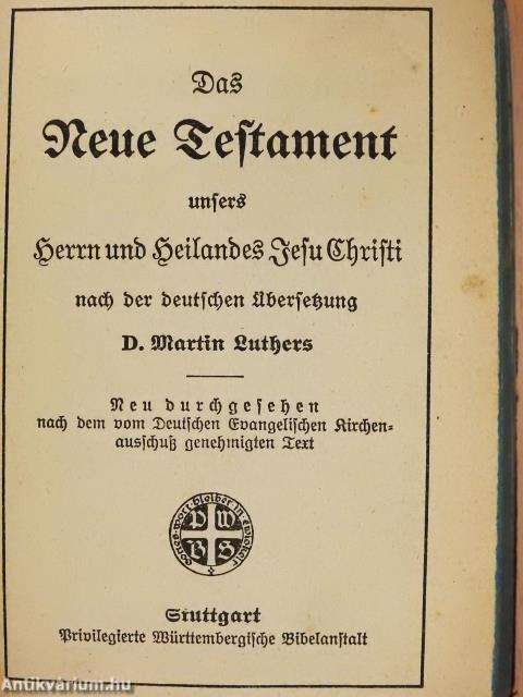 Das neue Testament (minikönyv) (gótbetűs)