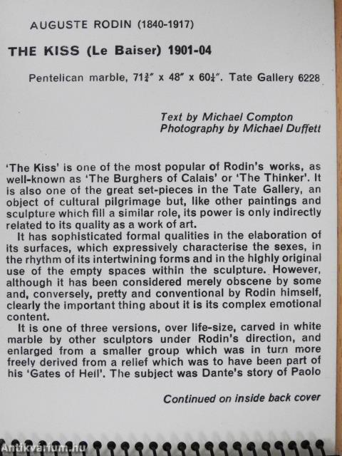 A. Rodin: The Kiss (minikönyv)