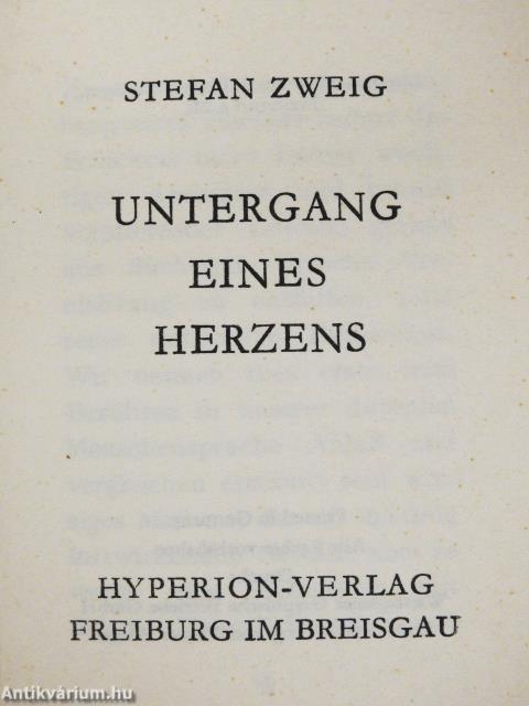 Untergang eines Herzens (minikönyv)