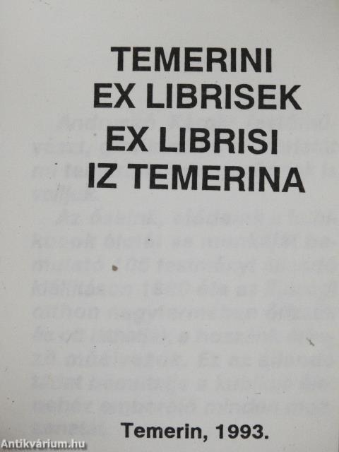 Temerini ex librisek (minikönyv)