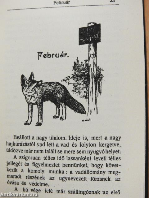 Vadász naptár 1914. (minikönyv)