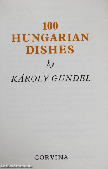 100 hungarian dishes (minikönyv)