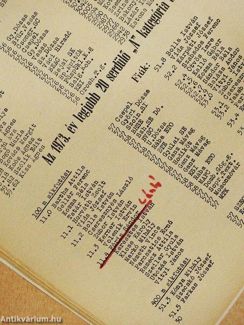 Atlétika 1974. január-december