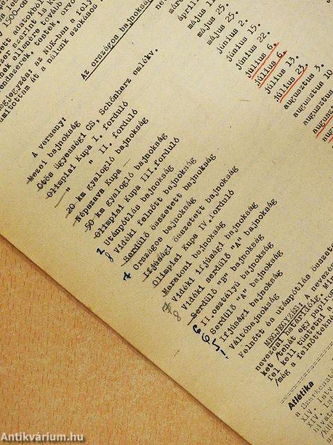 Atlétika 1970. január-december