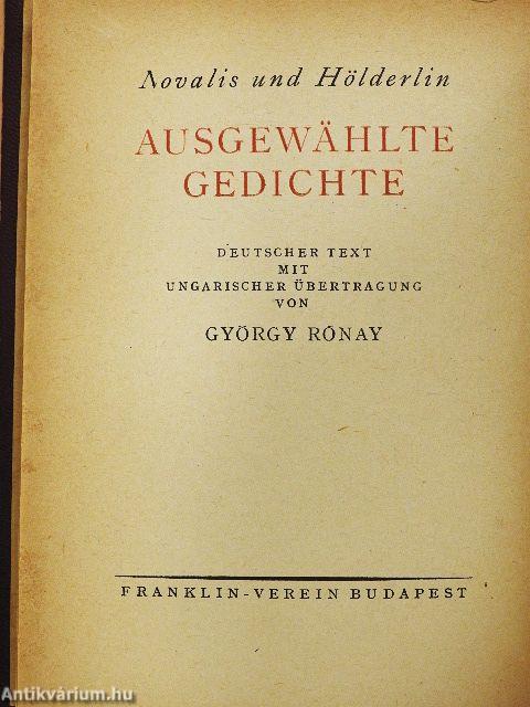 Novalis és Hölderlin válogatott költeményei