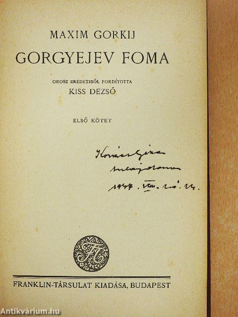 Gorgyejev Foma I-II.
