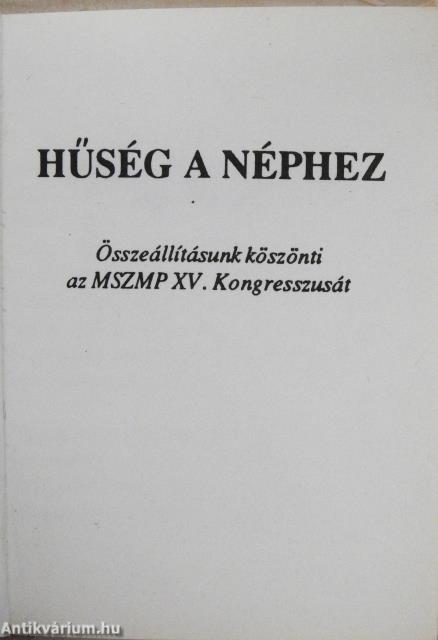 Hűség a néphez (minikönyv) (számozott)