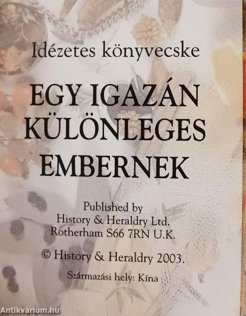 Egy igazán különleges embernek (minikönyv)