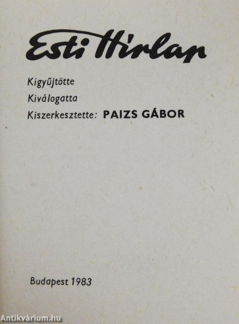 Esti Hírlap (minikönyv)