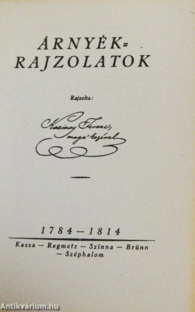 Árnyékrajzolatok (minikönyv)