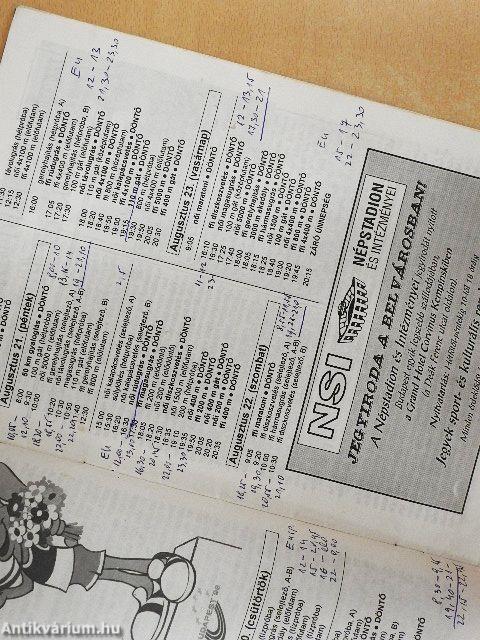 Atlétika 1998. (nem teljes évfolyam)