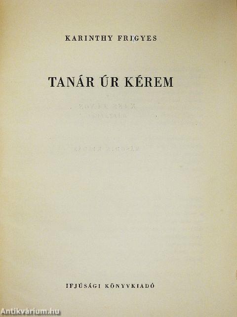 Tanár úr kérem