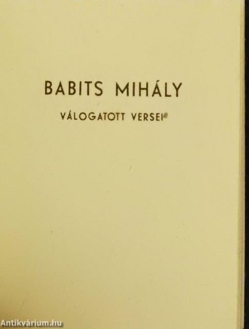 Babits Mihály válogatott versei (minikönyv) (számozott)