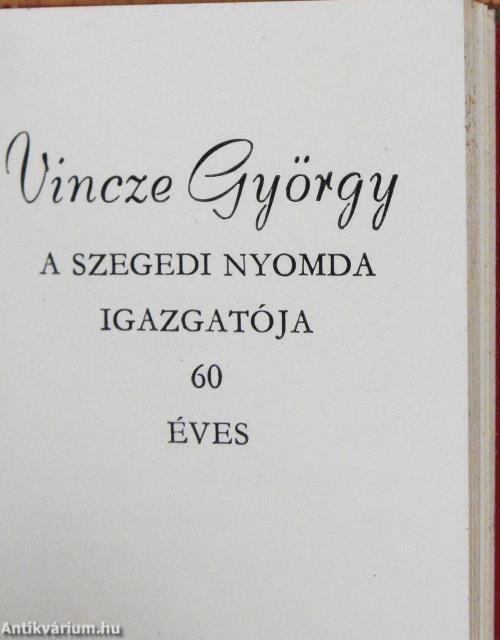 Vincze György 60 éves (minikönyv) (számozott)